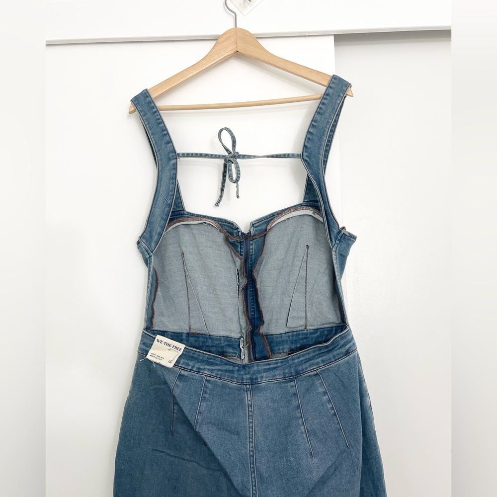 SOLD NWOT Free People Curvy 2nd Ave Bootcut Fit Open Back Sexy Jumpsuit Size 16 - Picture 5 of 8